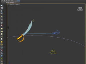 Schwertkarikatur 02 3D Modell