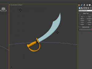 Schwertkarikatur 02 3D Modell