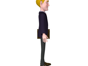 business man cartoon 02 3D Model