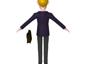 business man cartoon 02 3D Model