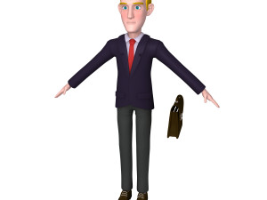business man cartoon 02 3D Model