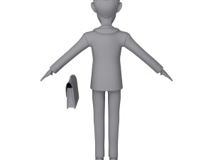 business man cartoon 02 3D Model