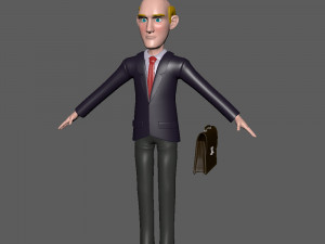 business man cartoon 02 3D Model
