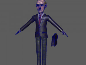 business man cartoon 02 3D Model
