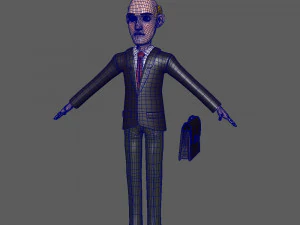 business man cartoon 02 3D Model