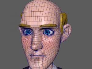 business man cartoon 02 3D Model