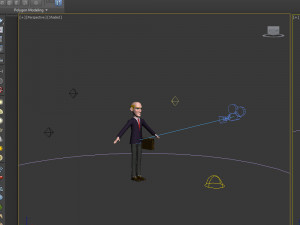 business man cartoon 02 3D Model