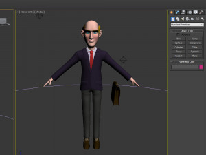 business man cartoon 02 3D Model