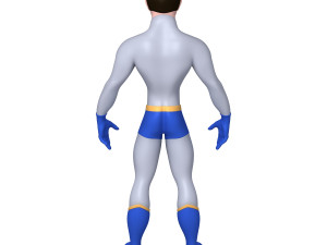 superhero cartoon 04 3D Модель