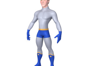 superhero cartoon 04 3D Модель