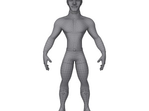 superhero cartoon 04 3D Модель
