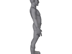 superhero cartoon 04 3D Model