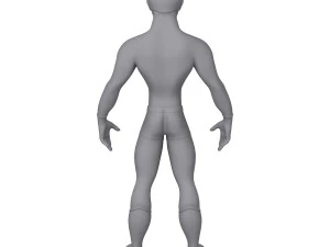 superhero cartoon 04 3D Model