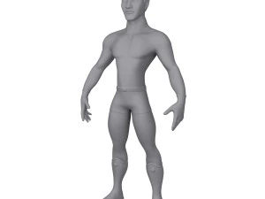superhero cartoon 04 3D Model