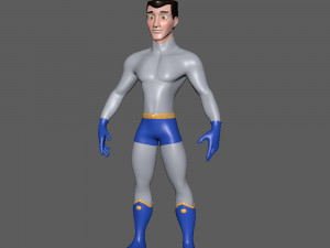 superhero cartoon 04 3D Модель