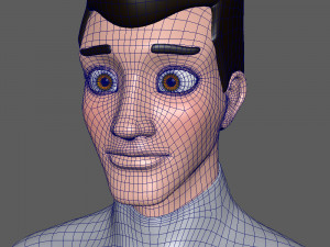 superhero cartoon 04 3D Модель