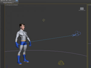 superhero cartoon 04 3D Модель