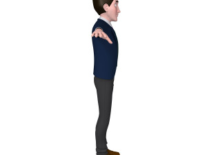 student young man cartoon 02 Modello 3D