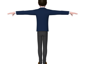 student young man cartoon 02 Modello 3D