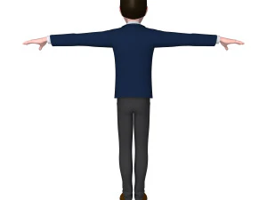 student young man cartoon 02 3D Model