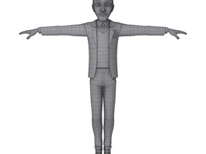 student young man cartoon 02 Modello 3D