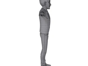 student young man cartoon 02 3D Model