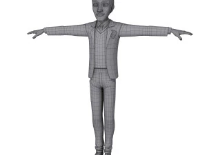 student young man cartoon 02 3D Model