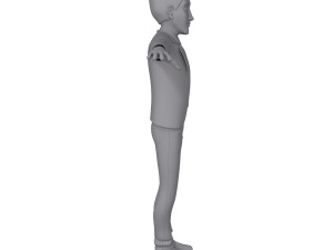 student young man cartoon 02 Modello 3D