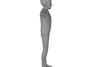 student young man cartoon 02 3D Model