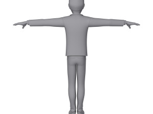 student young man cartoon 02 Modello 3D