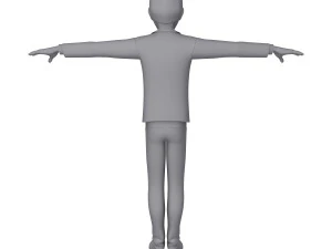 student young man cartoon 02 3D Model
