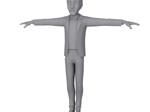 student young man cartoon 02 3D Model