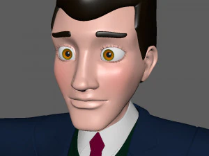 student young man cartoon 02 3D Model