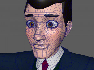 student young man cartoon 02 Modello 3D
