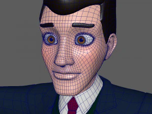 student young man cartoon 02 3D Model
