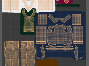 student young man cartoon 02 Modello 3D