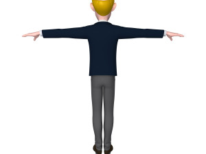 man cartoon professor 01 3D Модель
