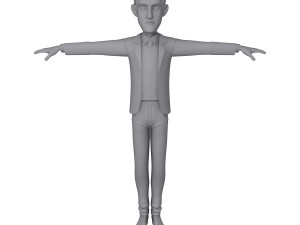 man cartoon professor 01 3D Модель