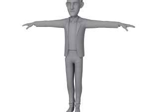 man cartoon professor 01 3D Модель