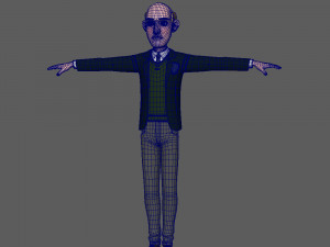 man cartoon professor 01 3D Модель
