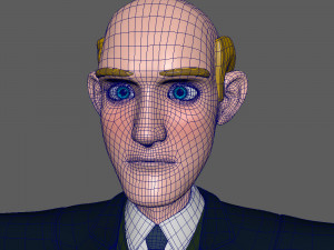 man cartoon professor 01 3D Модель