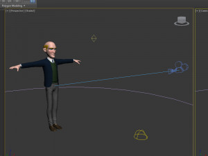 man cartoon professor 01 3D Модель