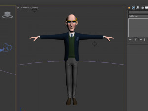 man cartoon professor 01 3D Модель