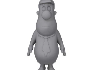 fred flintston cartoon 3D Model