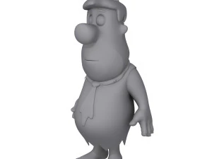 fred flintston cartoon 3D Model