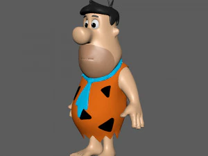 fred flintston cartoon 3D Model