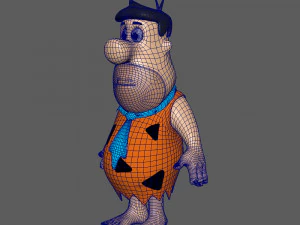 fred flintston cartoon 3D Model