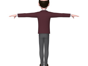 man cartoon professor 02 3D-Modell
