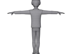 man cartoon professor 02 3D Model