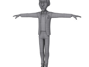 man cartoon professor 02 3D-Modell